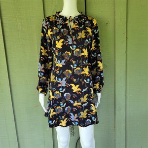 NWT Ann Taylor LOFT Navy Blue Floral Mini Dress 6P Petite 6